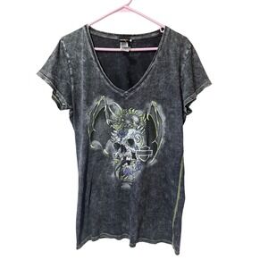 BUNDLE OF 2 Harley Davidson T-Shirts Bling Affliction Style Size M